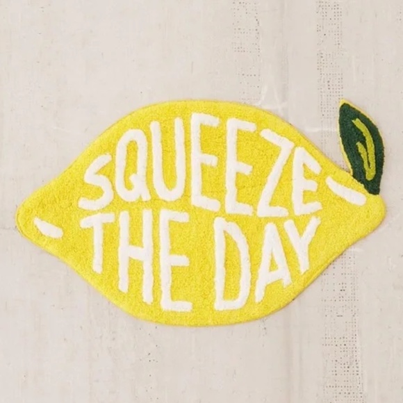 Urban Outfitters Lemon Squeeze the Day Bathroom Rug - Picture 1 of 6